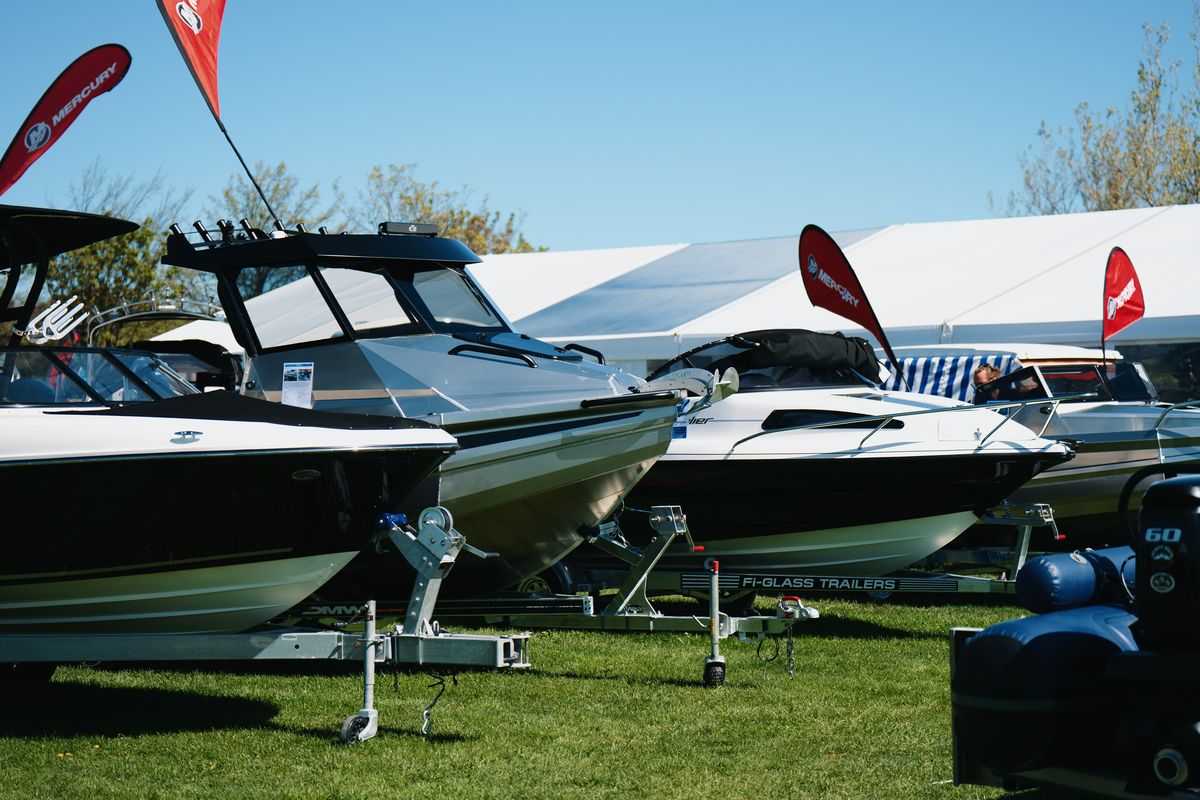 Boats on display